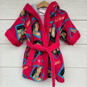 Vintage 90s Coverups Disney Pocahontas Robe Size 3T
